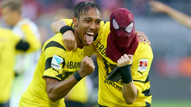 Aubameyang honors ex-teammate with sweet Spider-Man celebration